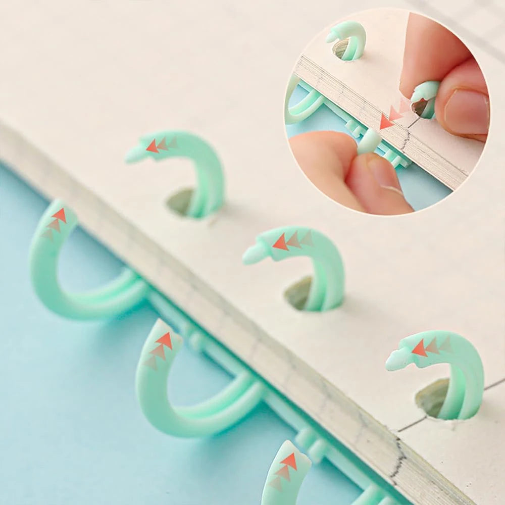 5/10Pcs Loose Leaf Binder Rings Binding Spines 30-Hole Plastic Comb Binding Spines for Teacher Student Business Notebook File Zpaxo