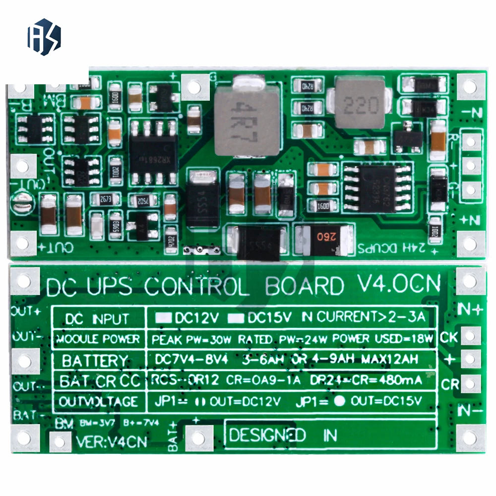 DC 12V 15V 24W 1A UPS Power Supply Module Uninterruptible Control Zpaxo