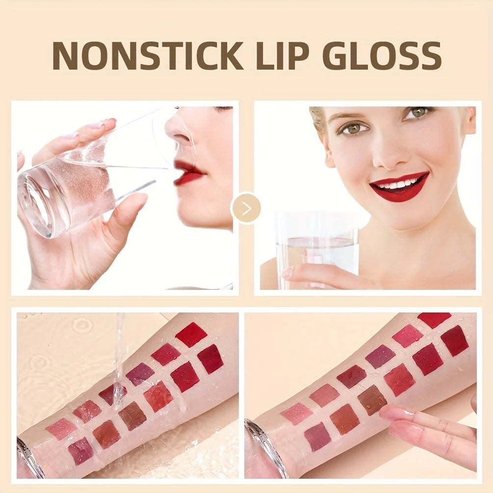 24 Colors Matte Lip Gloss, Long-Lasting, Smudge-Proof, Non-Sticky Lip Stain Valentine's Day Gifts, Ideal For Mardi Gras Zpaxo