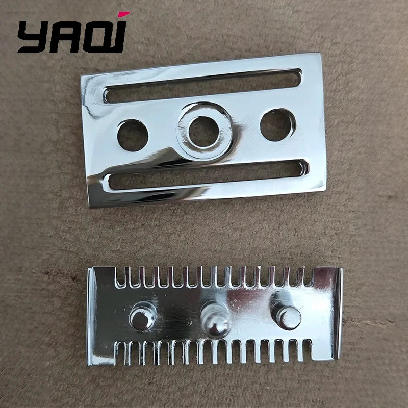 YAQI Slant Safety Razor Head – Aggressive Chrome DE Replacement Safety Razor Head Zpaxo