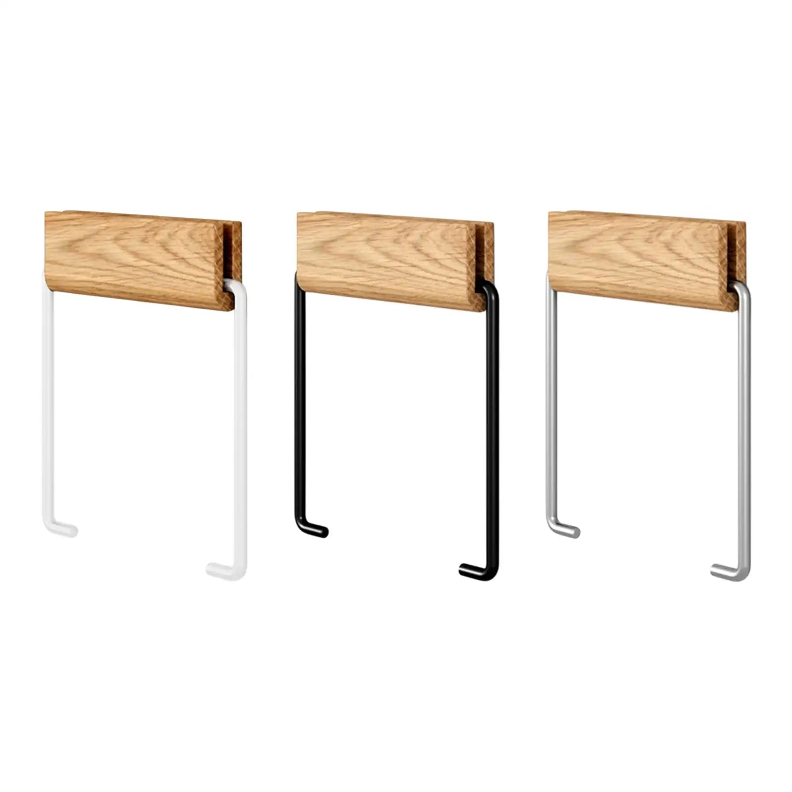 Wall-Mounted Paper Towel Holder – Modern Wood & Metal Rack Toilet Paper Holder Zpaxo