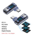 90° USB-C Adapter – 40Gbps, PD 140W, 8K 60Hz, Thunderbolt 4 USB-C Adapter Zpaxo 90D Blue