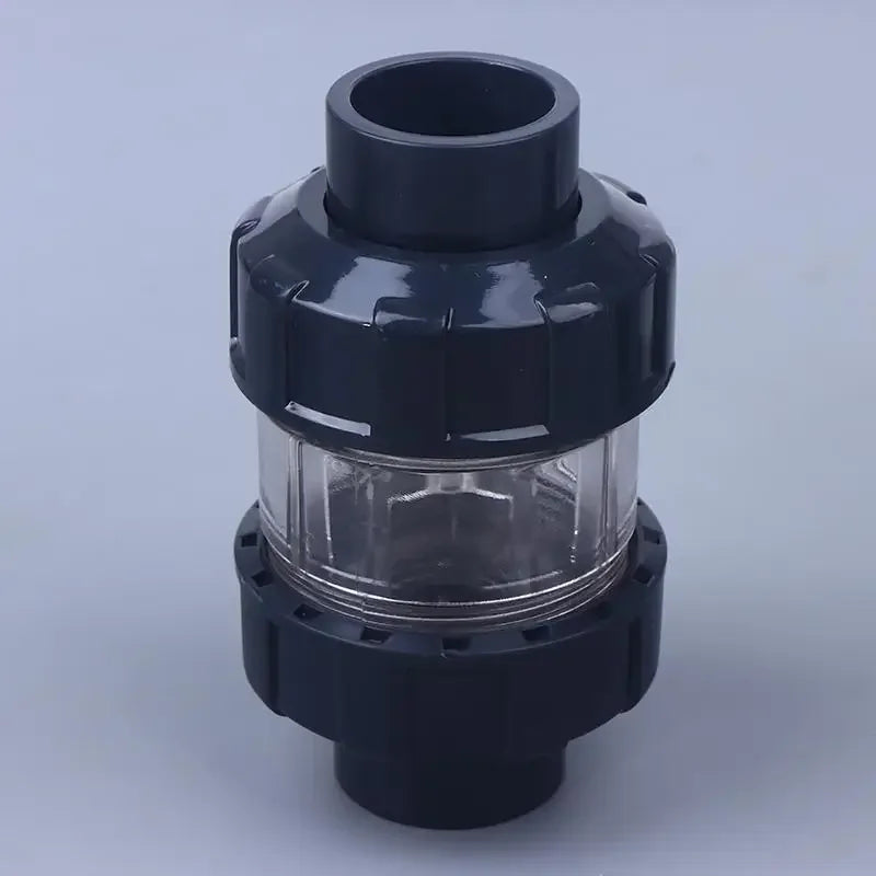 1PC PVC-U Aquarium Check Valves Non Return Anti-siphon Fish Tank Lifting Check Valve 20/25/32mm Transparent Zpaxo