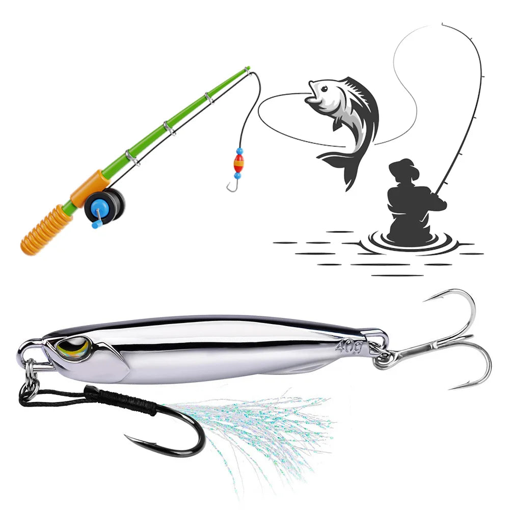 Metal Fishing Lure Artificial Bait Hard Saltwater Jigging Accessories
