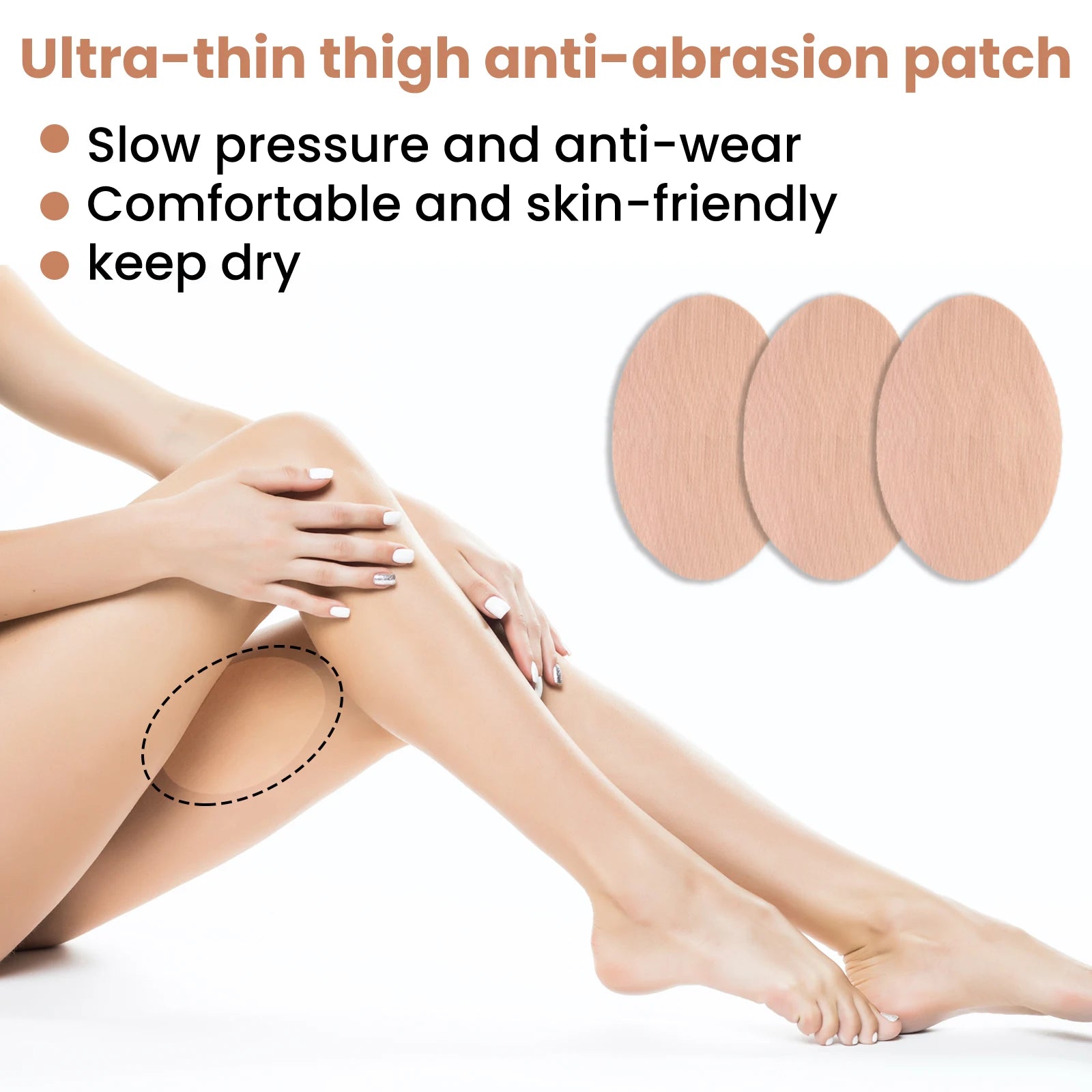 Anti-wear Stickers Invisible No Trace Thigh Non-woven Tapes Disposable Anti Chafe Thigh Patch Body Anti-Friction Pad Women Zpaxo