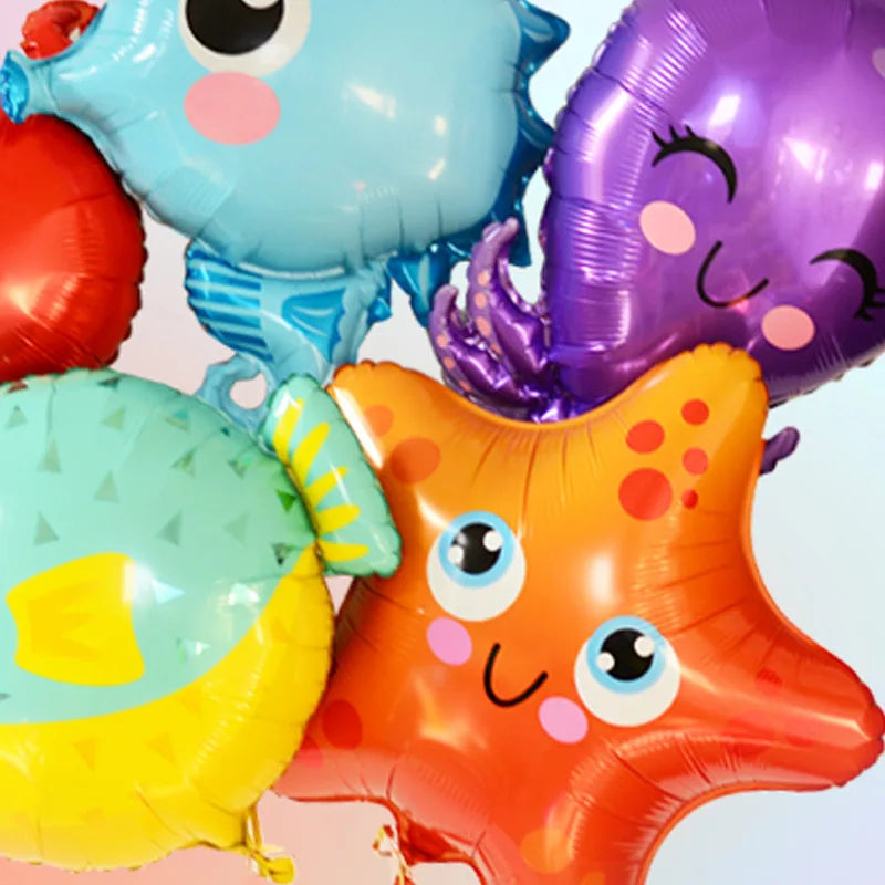 Sea Animals Foil Balloons Fish Octopus Horse Helium Air Globos Kids