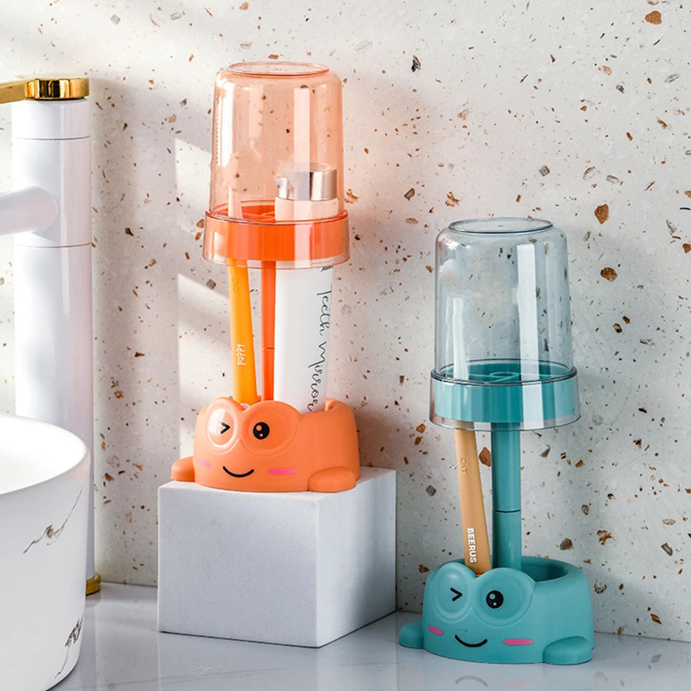 Cute Toothbrush Holder with Cup for Kids Toothpaste Toothbrush Stand for Bathroom Organizer Storage Zpaxo