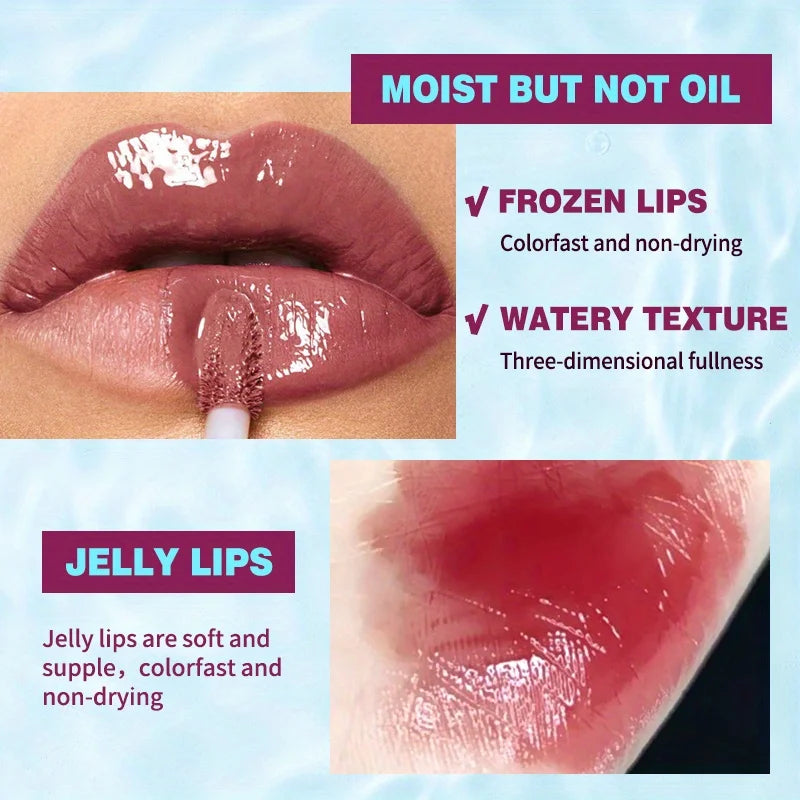 Moisturized Mirror Lip Glaze Long-lasting Color Rendering,not Easy To Fade Film-forming Water-light-sensitive Dudu Mirror Zpaxo