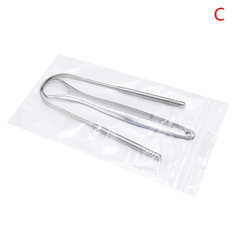 Tongue Scraper Stainless Steel Cleaner Oral Care Hygiene Dental Zpaxo C