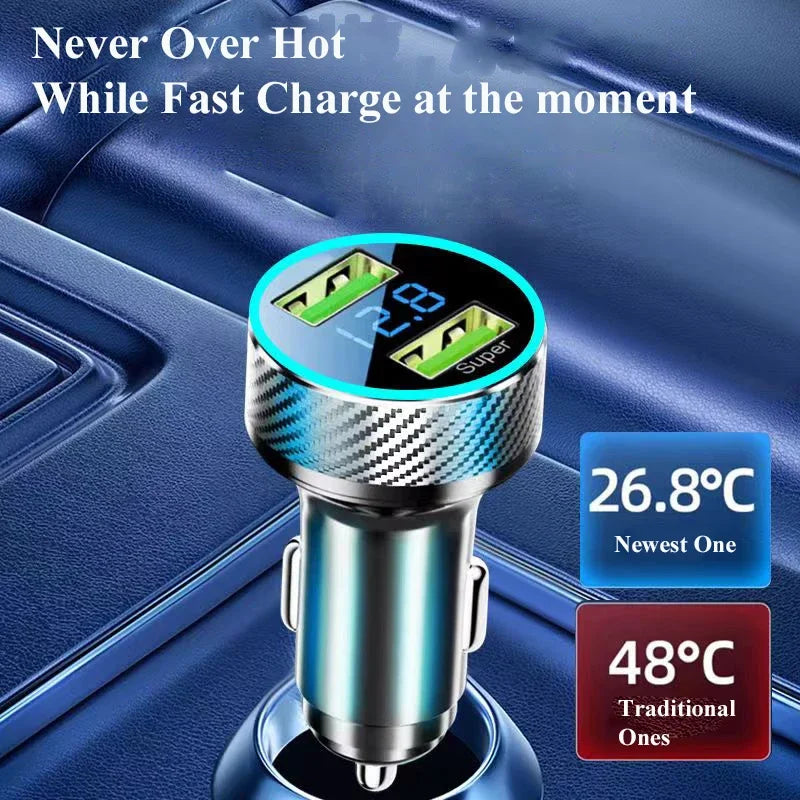 1 USB Car Charger Adapter 300W Fast Charge Voltage Monitor Iphone