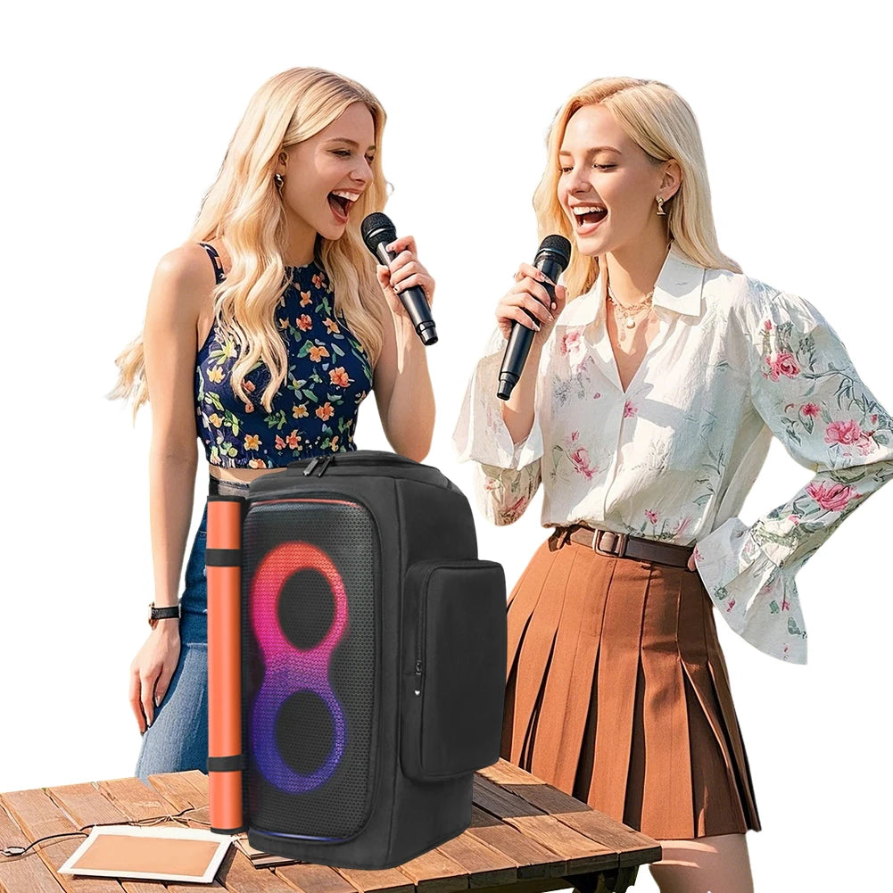 Party Speaker Dust Cover Mic Pocket Double-sided Storage Bag