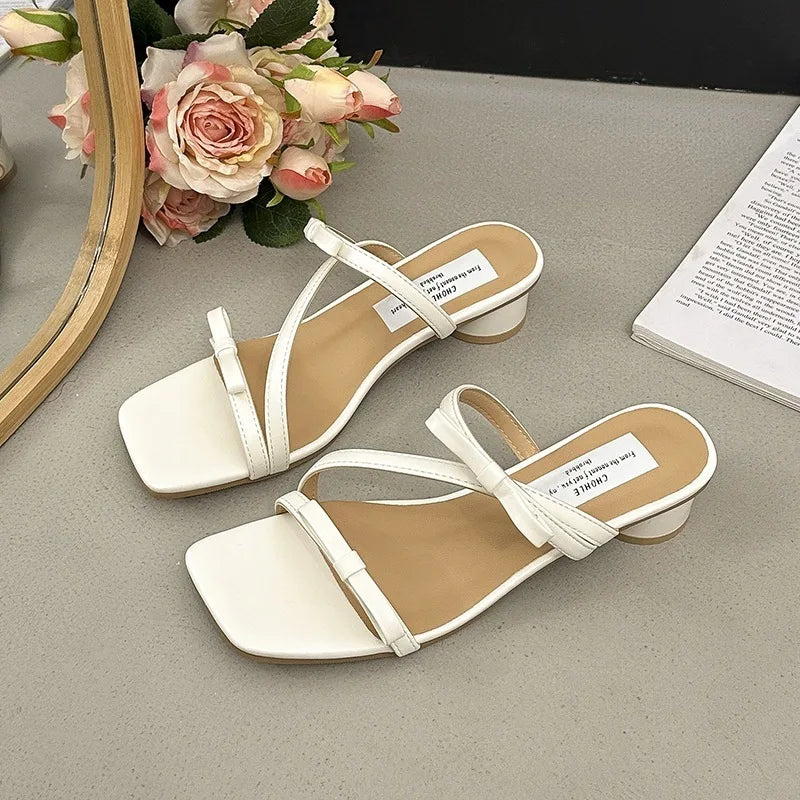 2026 Summer Butterfly-knot Slip Women Slippers Concise Low Heels Zpaxo 38 image color 3
