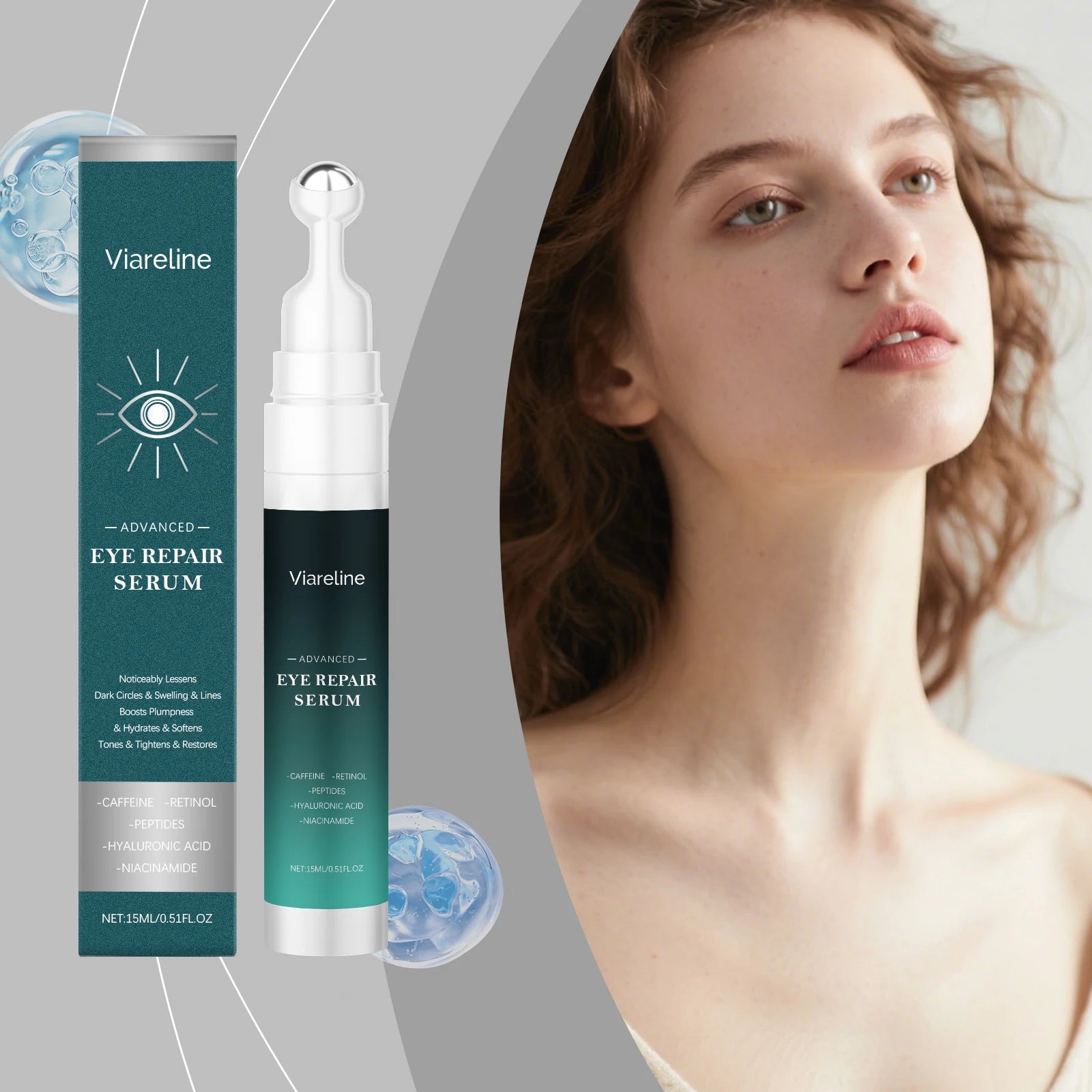 Retinol Eye Serum Massage Roller Eye Bag Removal Fade Fine Line Anti Dark Circle Puffiness Lifting Firm Brighten Eye Skin Care Zpaxo