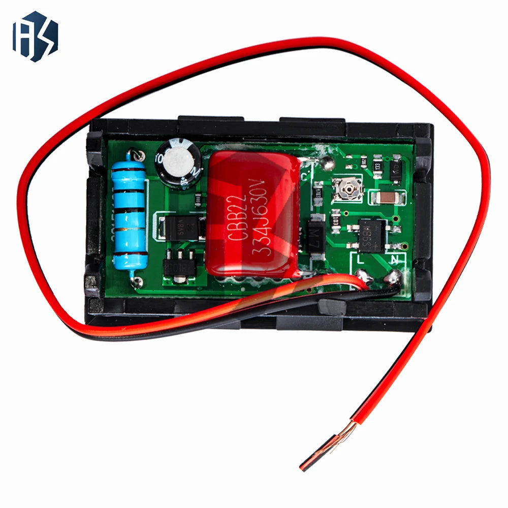 0 56 RGB LED AC Voltmeter 70-500V 2-Wire Voltage Meter 110V 220V DIY Zpaxo