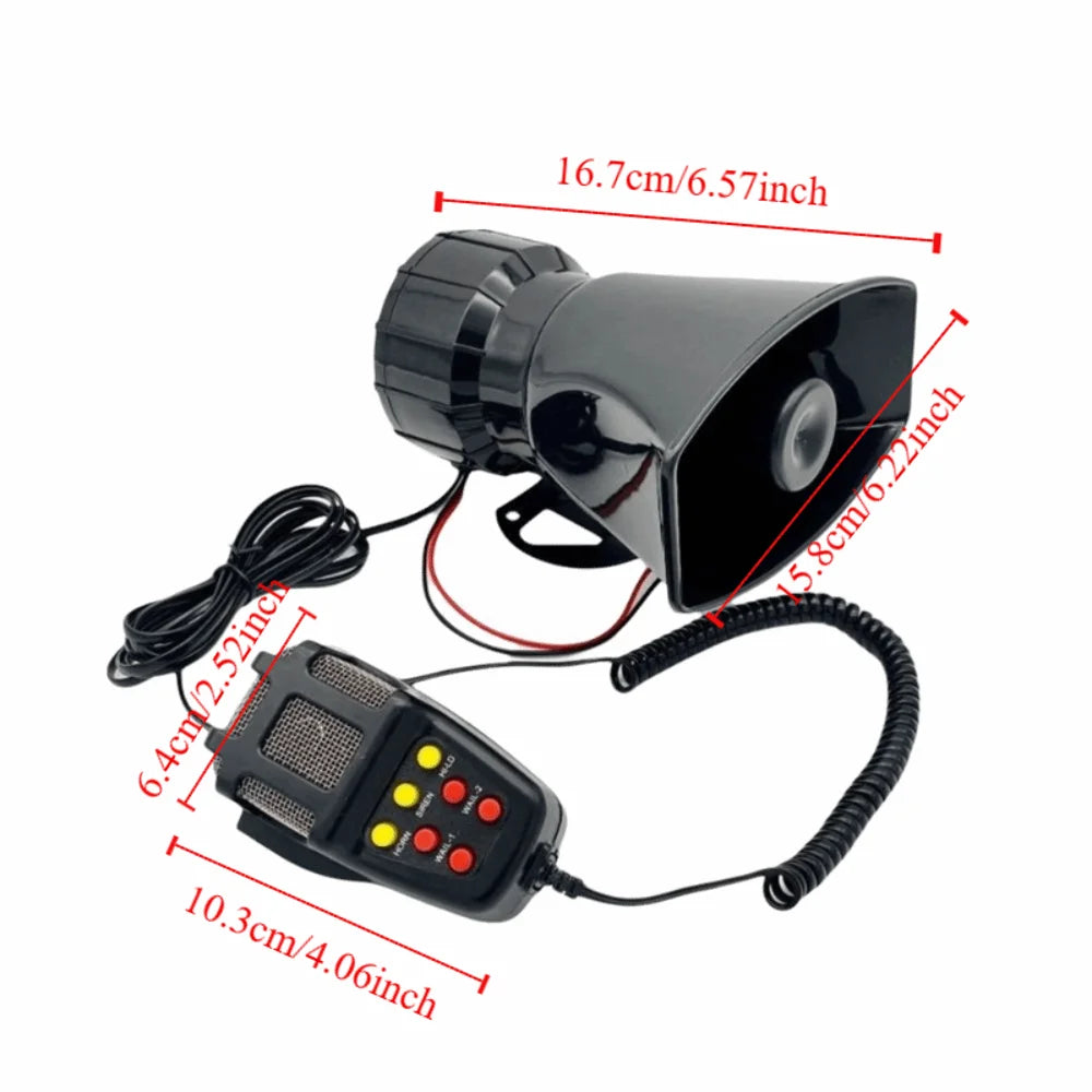 Professional 12V 7 Sound Talking Siren Air Horn Megaphone Car Speaker Zpaxo