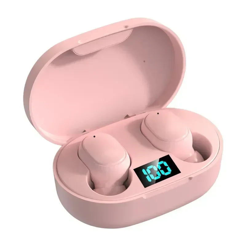 TWS E6S Wireless Bluetooth Earphones HI-FI Headset Noise Cancelling Zpaxo Pink