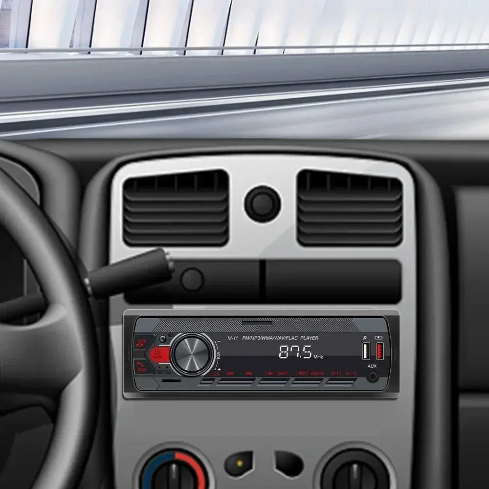 12V Bluetooth Car MP3 Player LED Display Remote Control Car FM Radio Button Control 4 Channel Car MP3 Player Universal Zpaxo