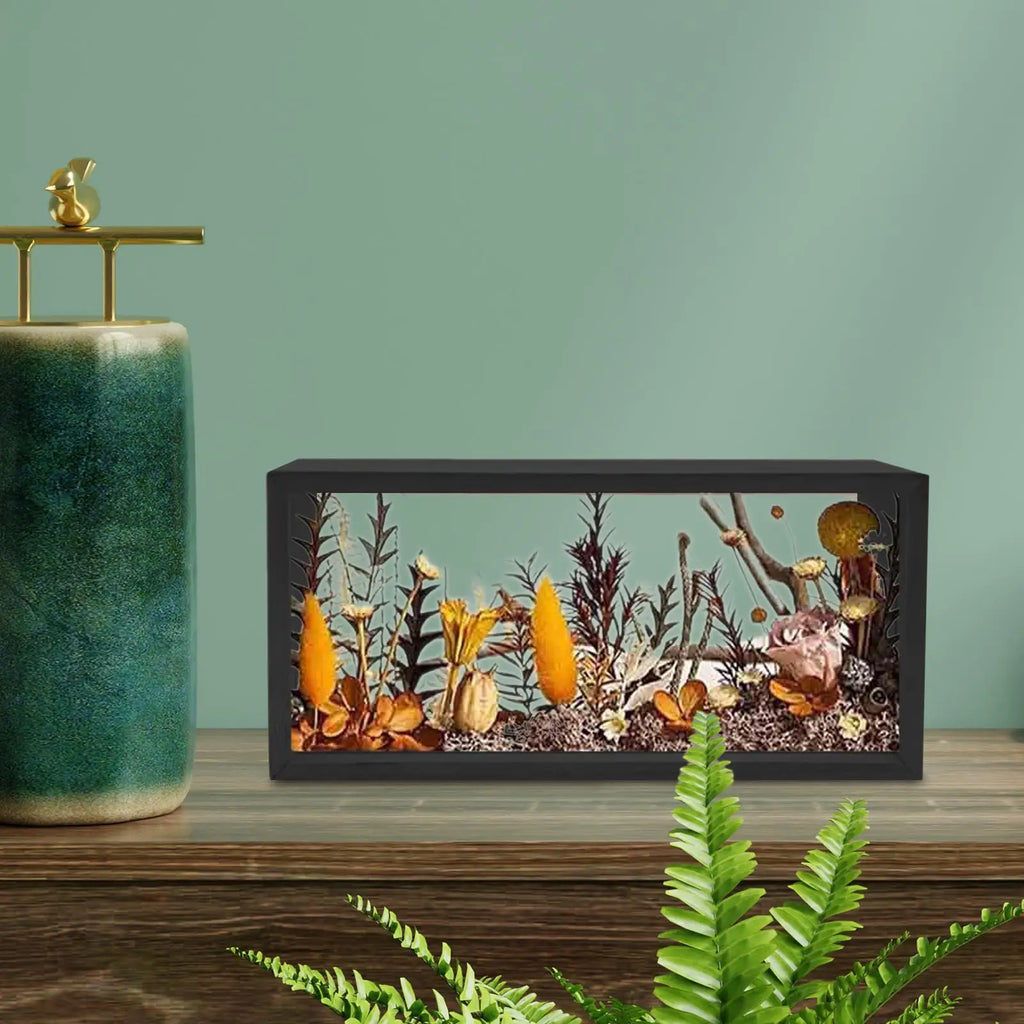 Shadow Box Picture Frame Deep Wood Shadow Box Display Case Dried Flower Display Box for Keepsake Ticket Art Flowers Award Zpaxo