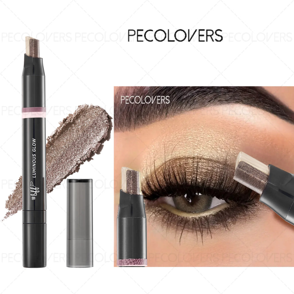 1PC Glitter Dual-Color Eyeshadow Stick - Shimmer Gradient, Waterproof Long-Lasting Zpaxo