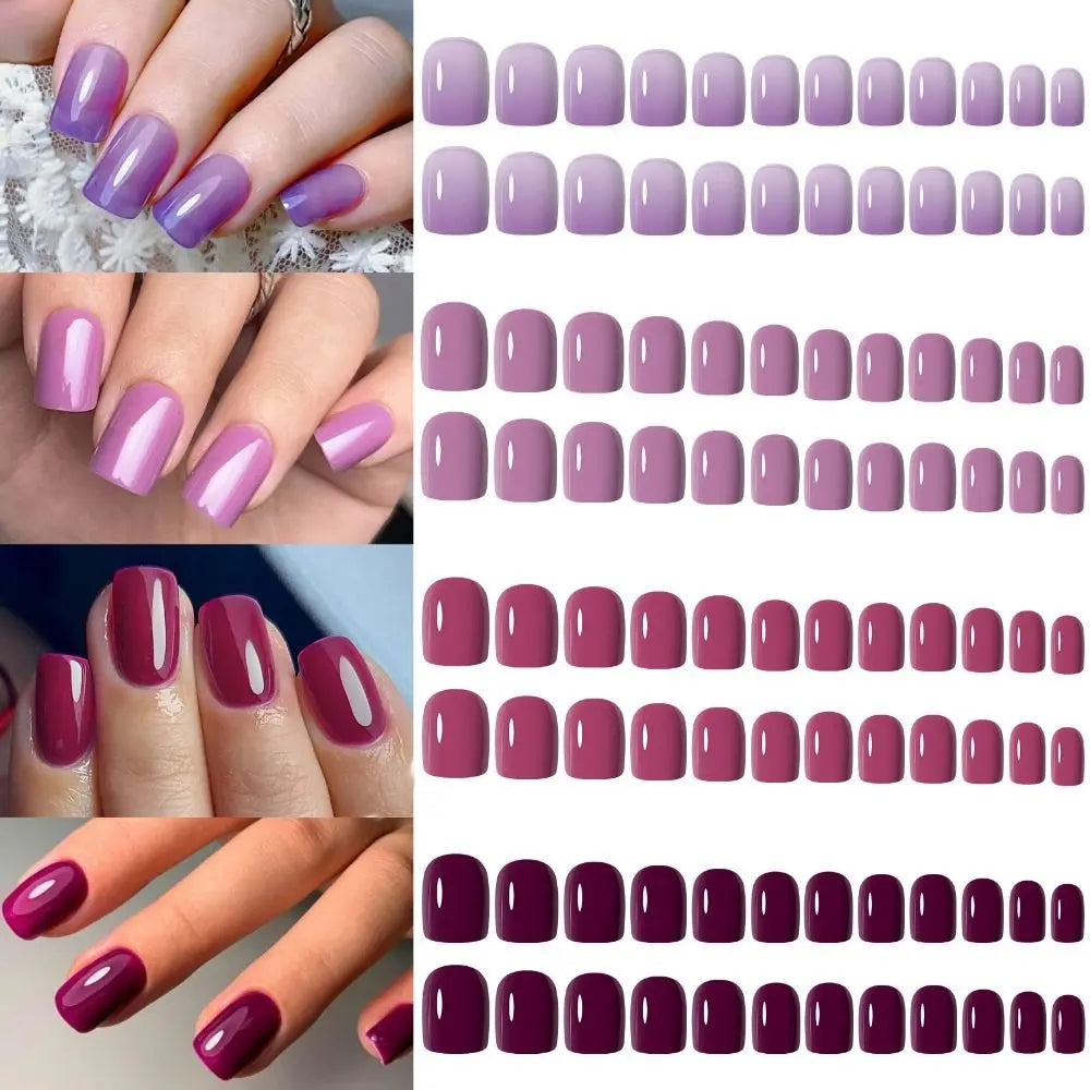 Manicure Long Square Ballerina False Nails French Pure Fake Nials Zpaxo M04
