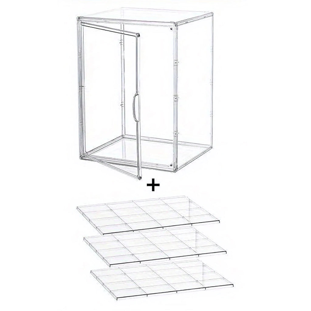 4-Layer Clear Plastic Bread Box Adjustable Bakery Pastry Display Case