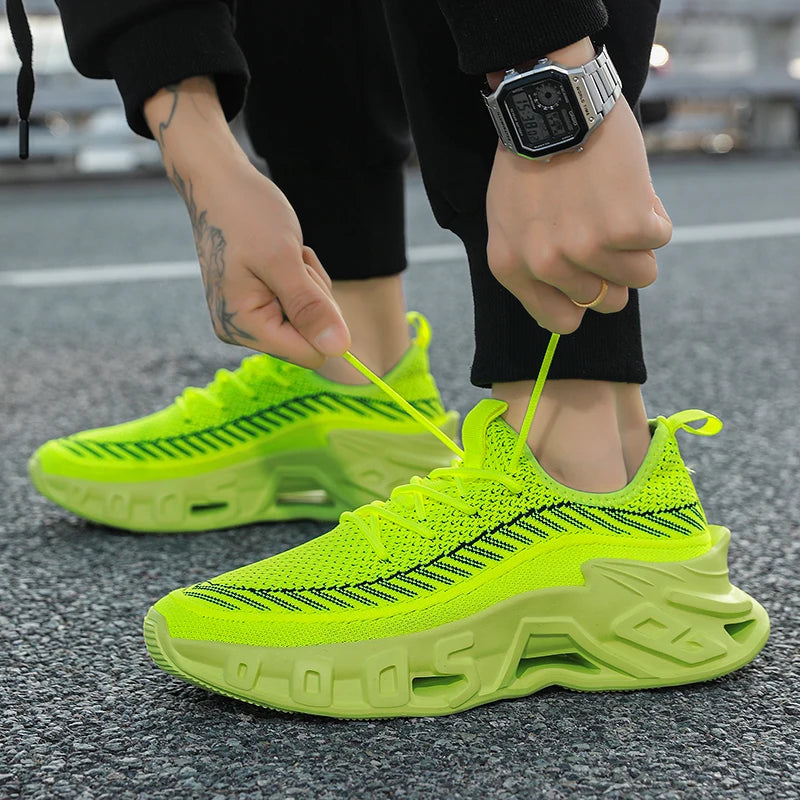 Men's Casual Sneakers Luxury Trainer Shoes Breathable Race Running