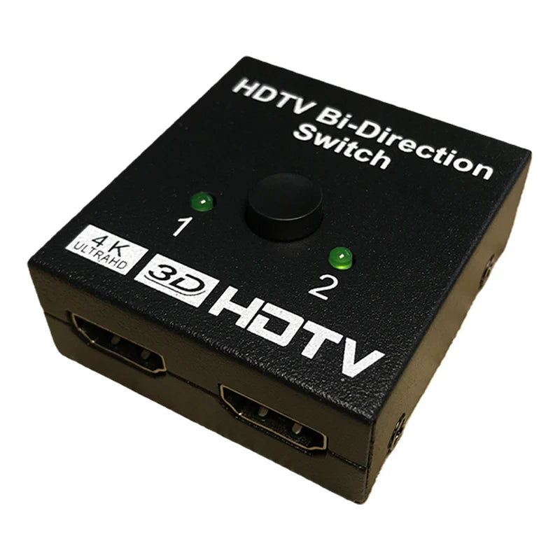 HDTV Switch Bi-direction 2 0 Splitter HDMI-compatible 1x2 2x1 Adapter Zpaxo Black