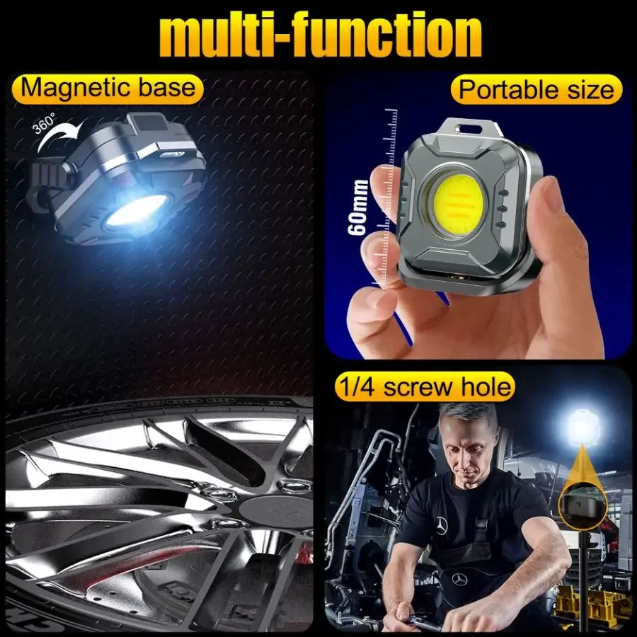 POCKETMAN COB LED Work Light – USB-C Rechargeable Flashlight
