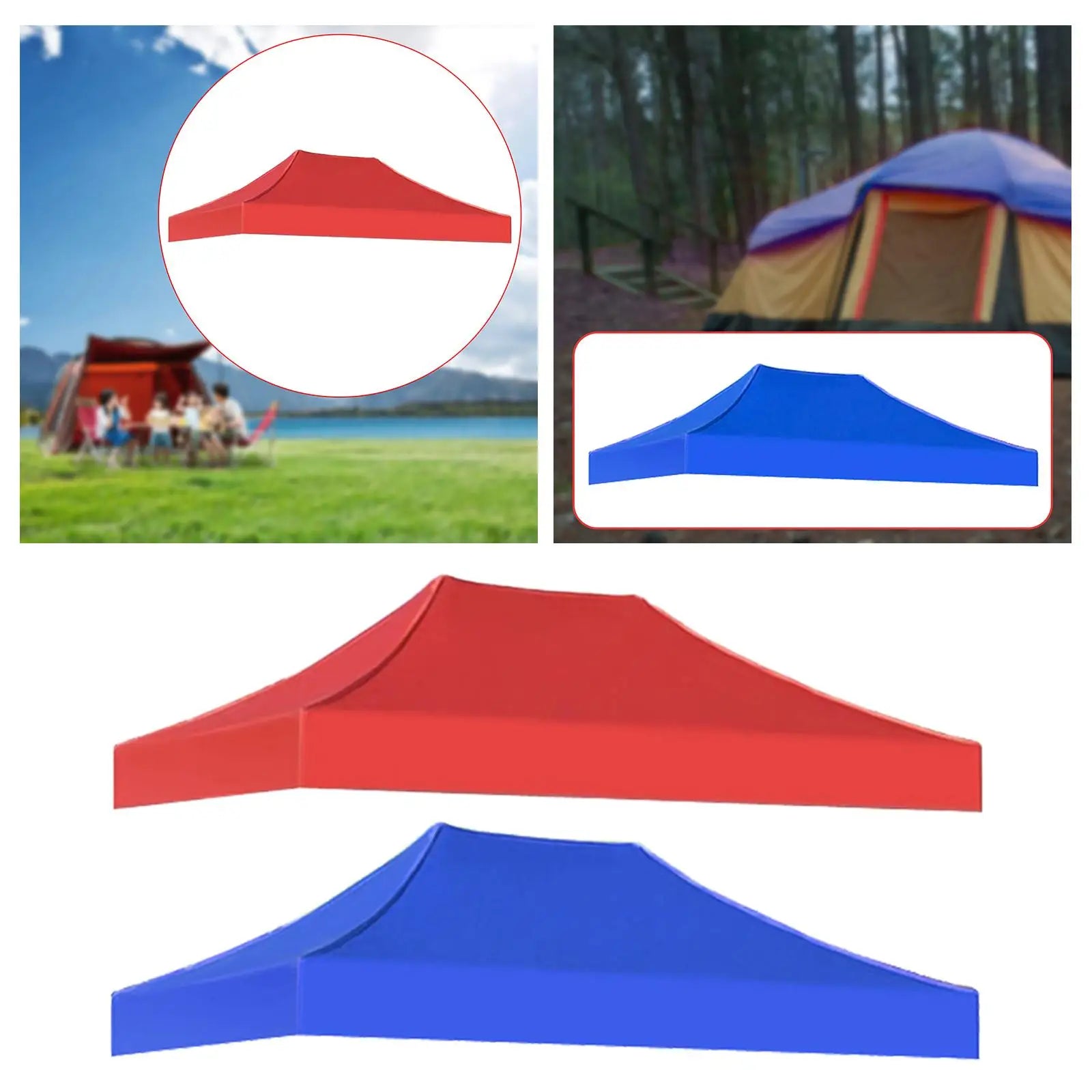 Canopy Top Cover Sunshade Tent Cover Replacement Rainproof 3x2M Gazebo Roof Canopy Tent Top for Canopy Camping Beach Patio Zpaxo