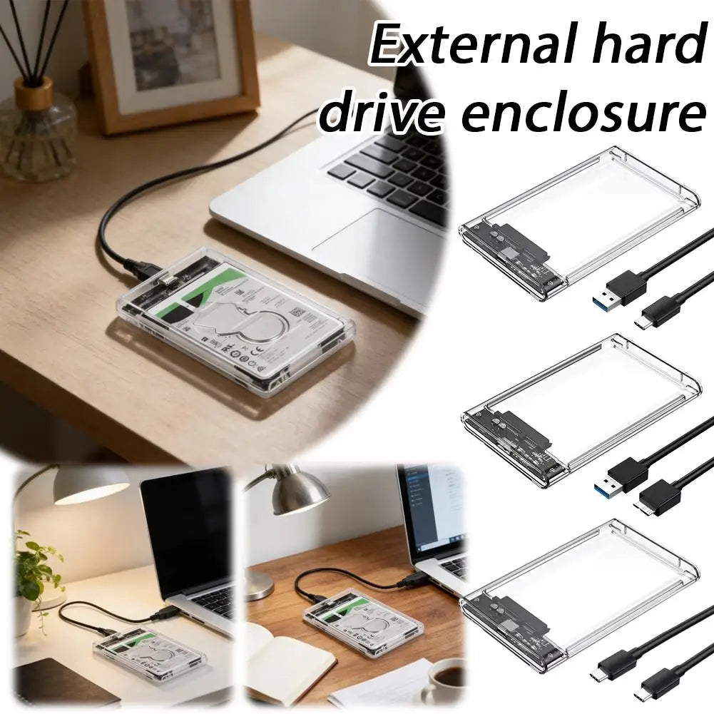 USB 3.0 & USB-C 2.5" SATA Hard Drive Enclosure – 5Gbps Hard Drive Enclosure Zpaxo