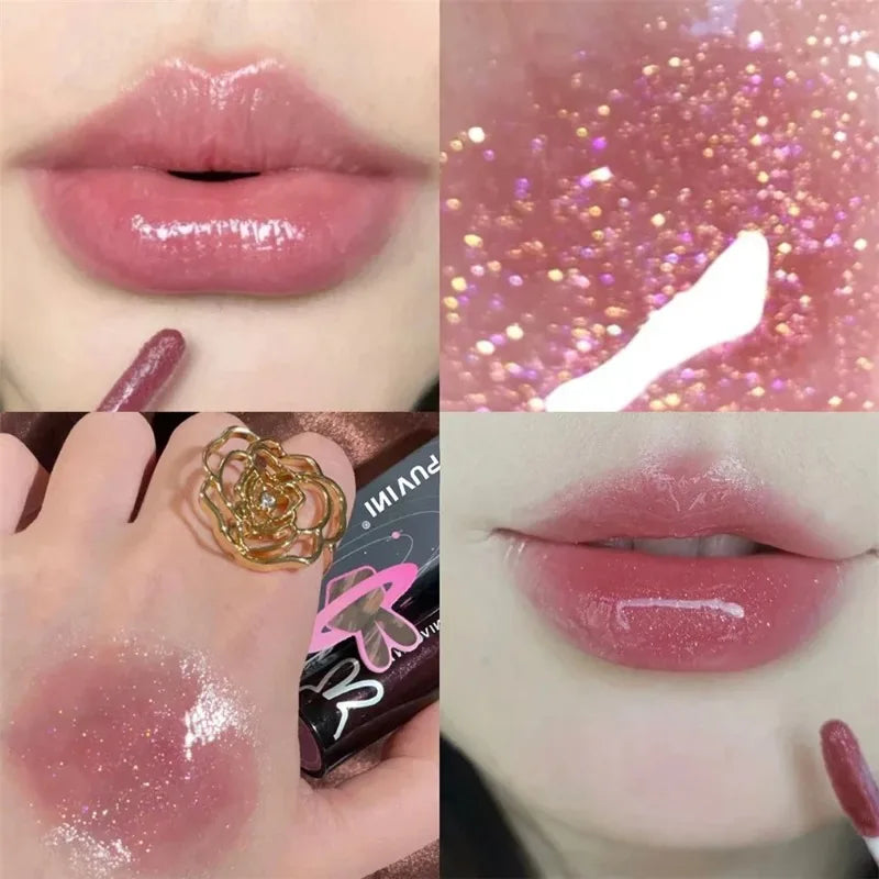 Shiny Diamond Lip Gloss Moisturizing Crystal Mirror Water Glaze Long Zpaxo 02 Mirror