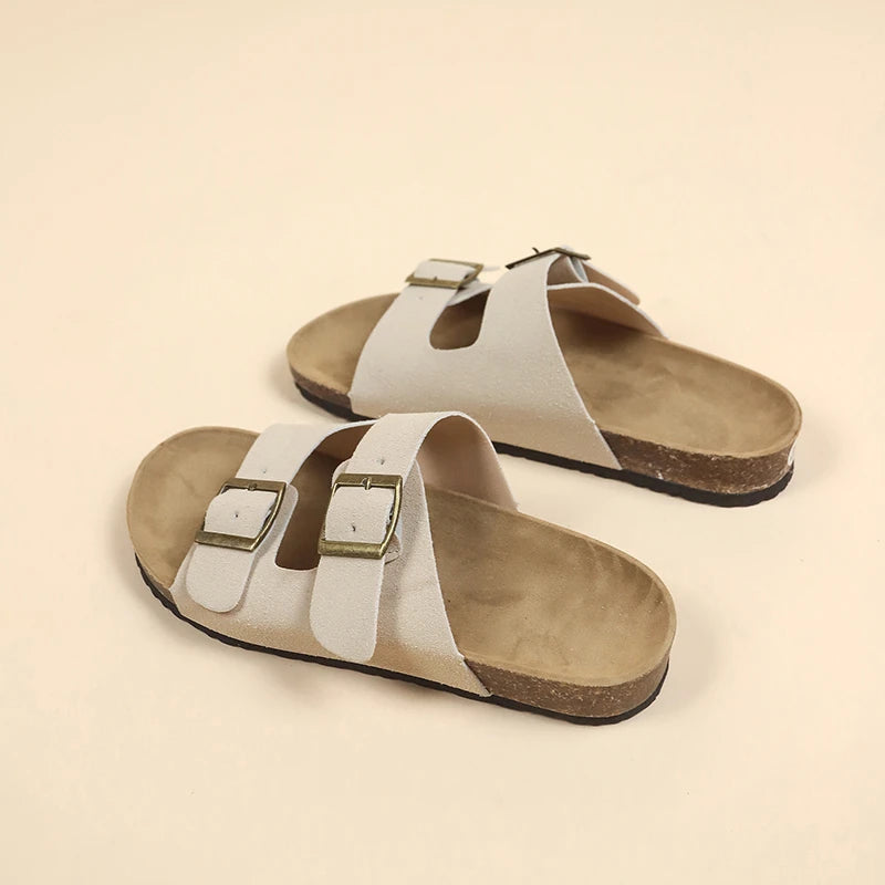 Classic Double Button Sandals Women's Summer Shoes Outdoor