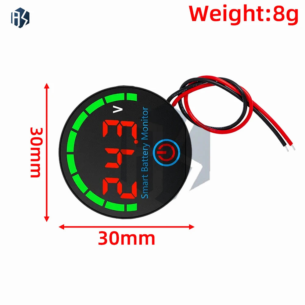 3-14S Li-ion Battery Voltmeter DC 7-55V LED Display Voltage Level Zpaxo