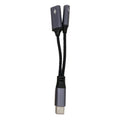 PD 60W USB C Adapter Universal Dual 1 Splitter High-speed Zpaxo Grey