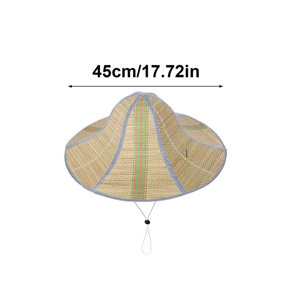 Foldable Wide Brim Straw Sun Hat – Unisex Beach & Outdoor Wide Brim Sun Hat Zpaxo 1PC
