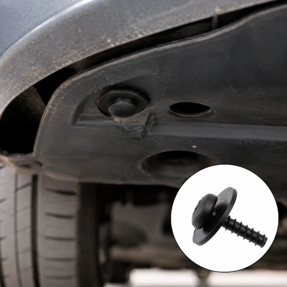 100pcs Durable Material Car Underbody Engine Cover Panels Screws Sturdy Material Rust Resistance Screws with Grommet Clips Zpaxo