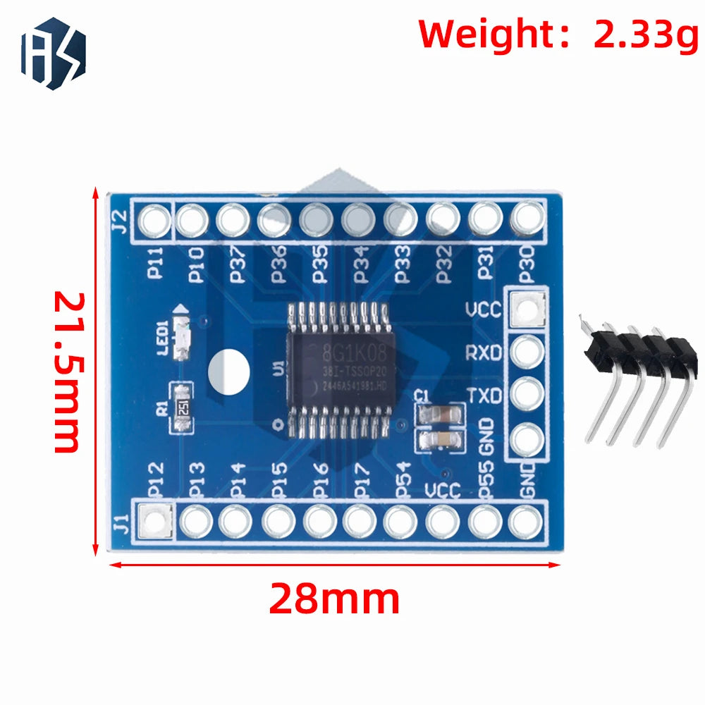STC8G1K08 TSSOP20 MCU Development Board 1 9V 5 5V Wide Voltage Zpaxo Default Title
