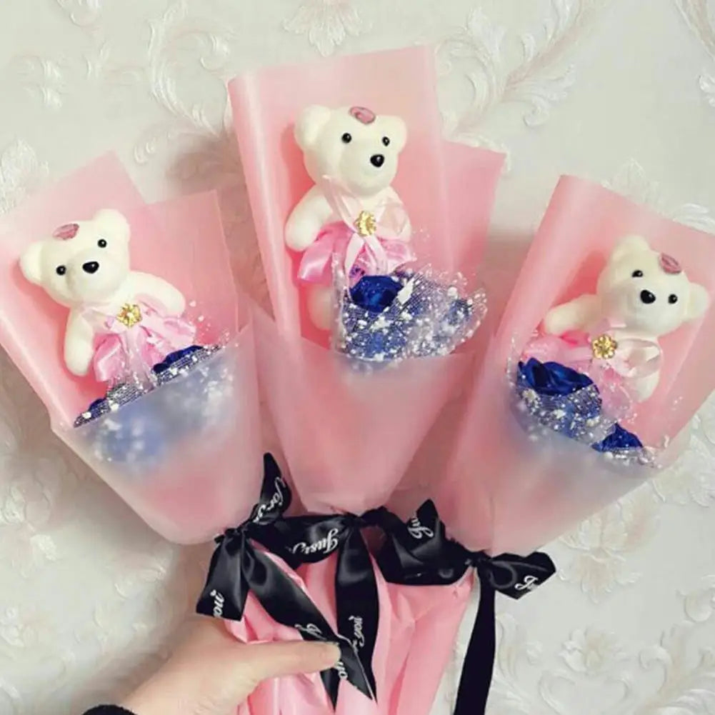 10Pcs/Lot Soft Stuffed Bear Plush Toys Mini Teddy Bear Dolls Toy Mini Bear Flower Bouquet Dolls DIY Flower Gifts Pendant Zpaxo