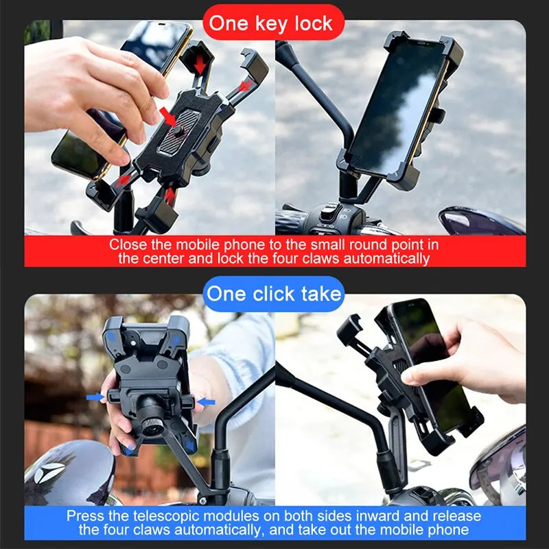 360 Degrees Rotate Electric Bicycle Phone Holder Riding MTB Bike Moto Zpaxo