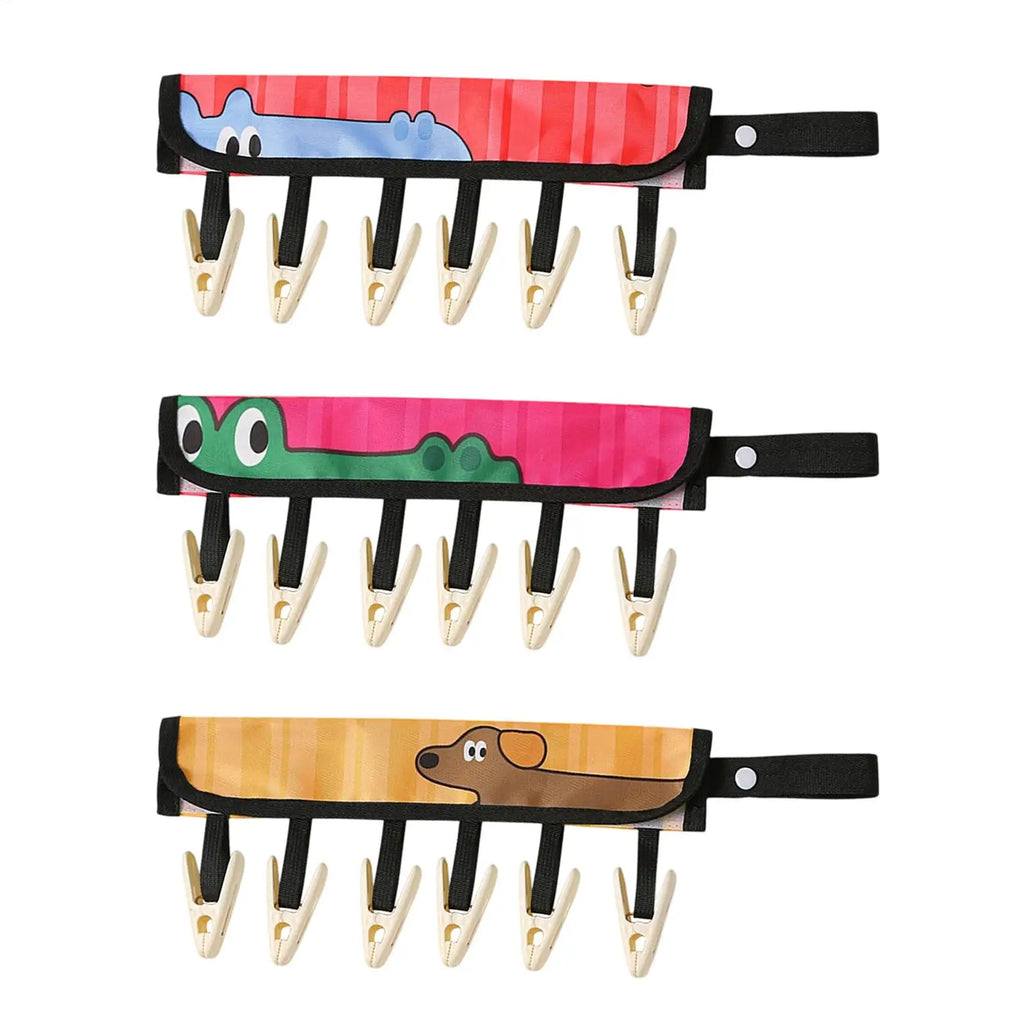 Travel Hangers Foldable 6 Clips Socks Drying Rack Compact Clothes