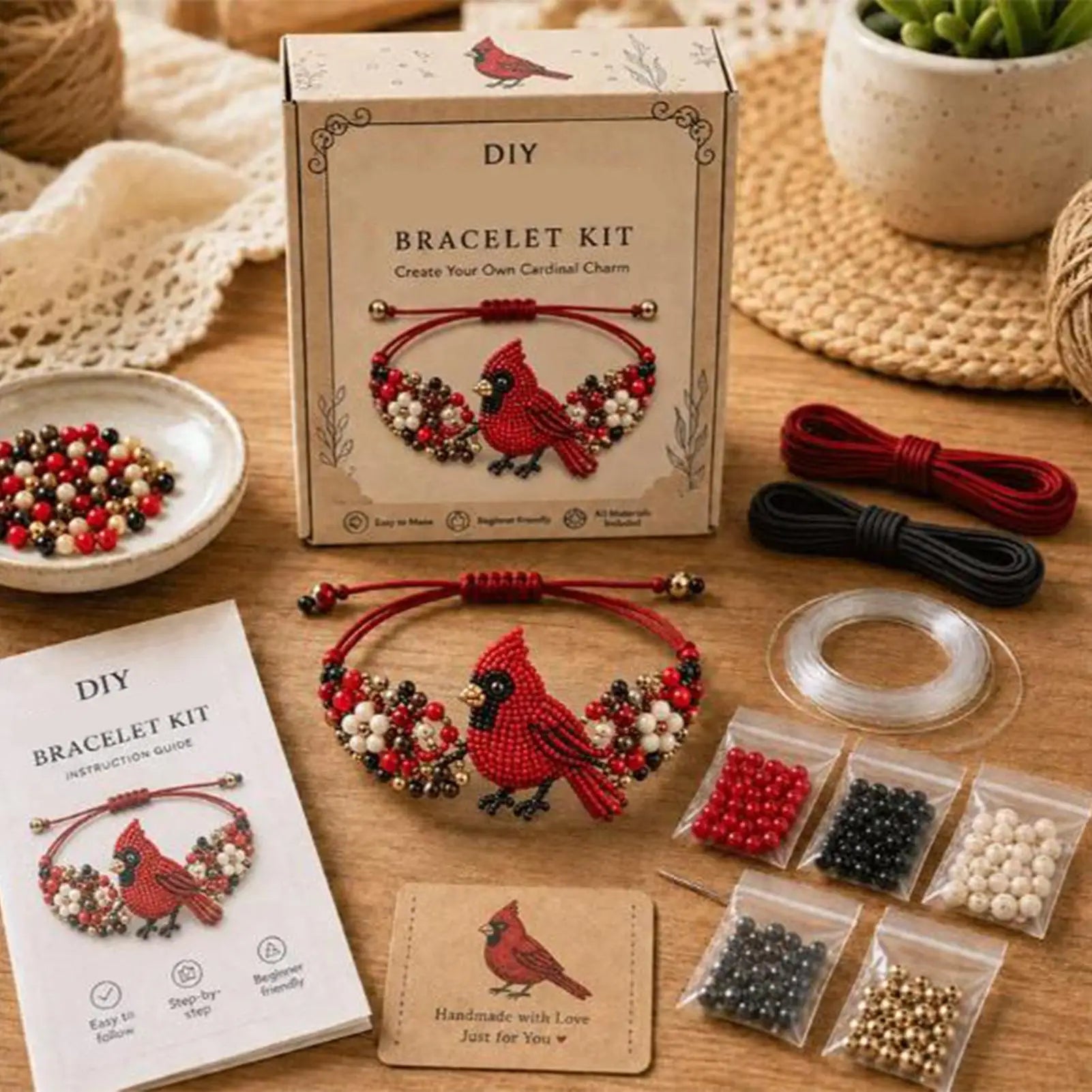3D Beaded Animal Bracelet Craft Funny Cute Art Jewelry Handmade Bead