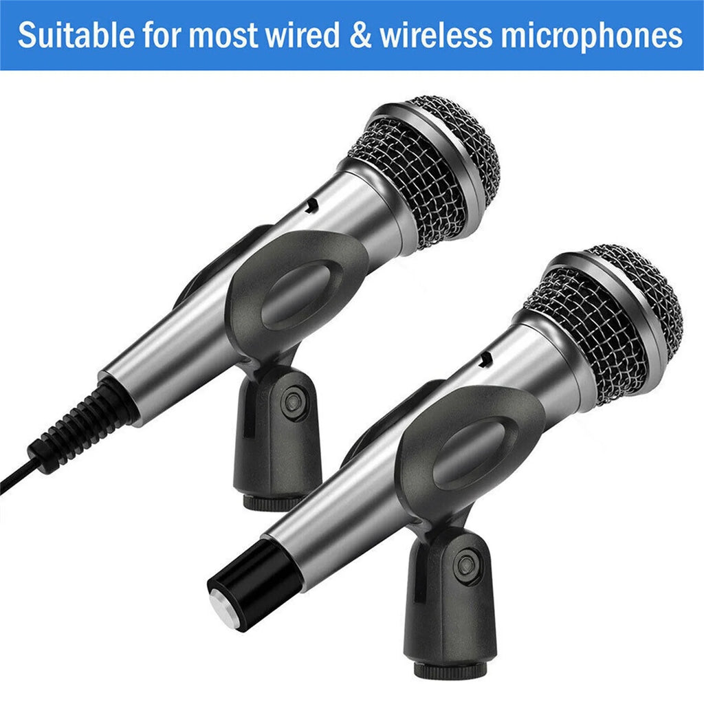 Black Universal Plastic Flexible Microphone Clip Holder Mount Mic