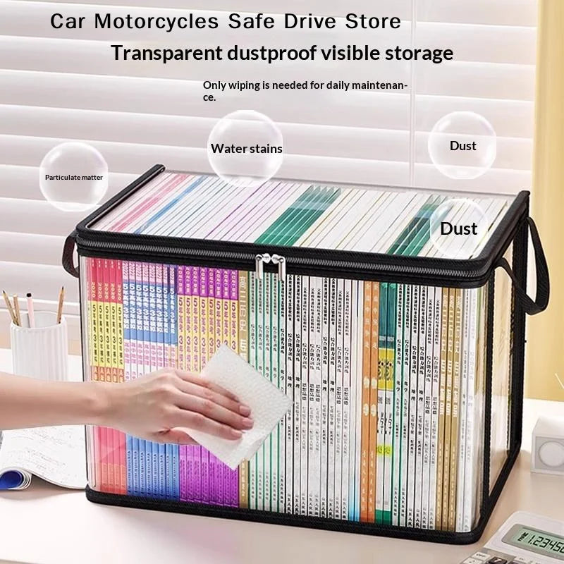 CMClear PVC Storage Box Flip-top Lid View Window Multi-use Organizer