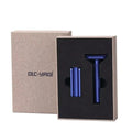 Yaqi Sputnik Dark Blue Aluminum Safety Razor & Stand for Men Men's Safety Razor Zpaxo RS2238-DB