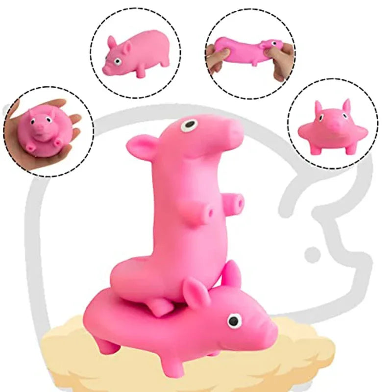 Stress-relieving Piggy Figurine Relief Cute Pink Pig Toy Suitable
