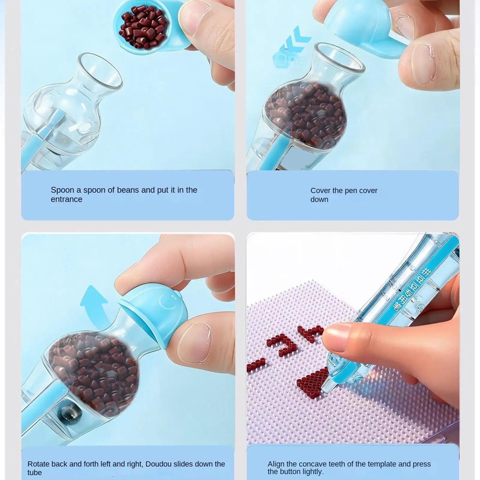 Large Capacity Fuse Bead Pen Dispenser Automatic Beading Tool Kids