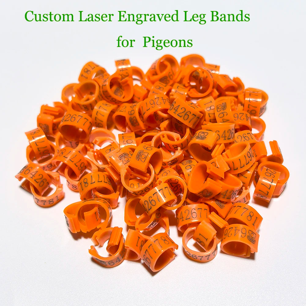 Professional Grade Pigeon Rings Custom Laser Engraved Leg Bands