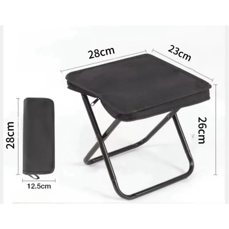 New Outdoor Pencil Case Folding Small Horse Tie Portable Handbag Stool Camping Picnic Stool Ultra Light Stool Train Queue Chair Zpaxo