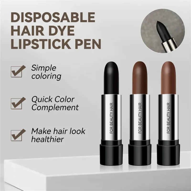 Black Brown One-off Temporary Hair Coloring Pen Covered White