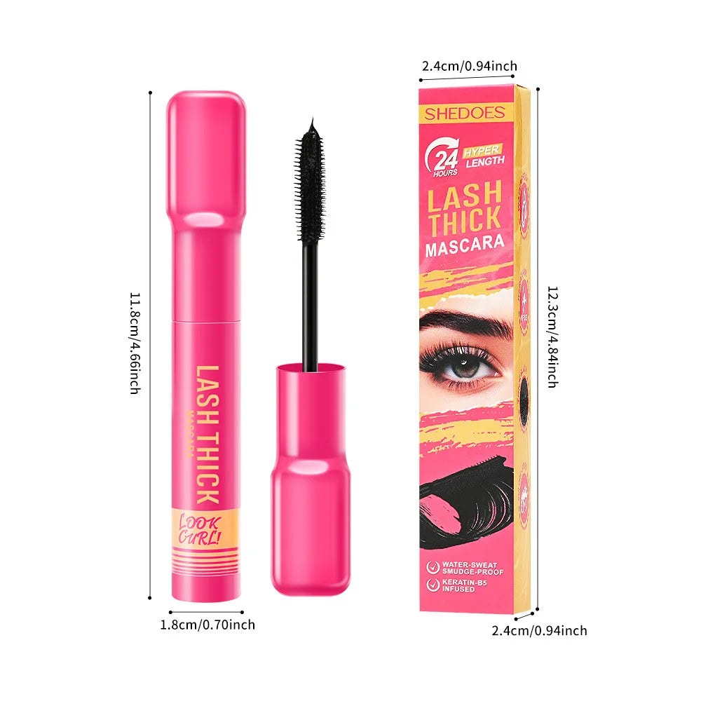 Slender Brushed Styling Curled Waterproof, Sweat-proof and Non-smudging Mascara Zpaxo